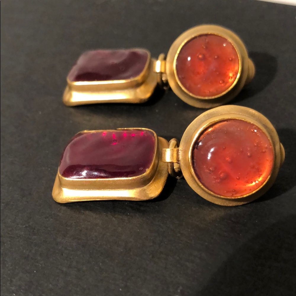 VINTAGE YVES SAINT LAURENT AUTHENTIC EARRINGS - Picture 3 of 8